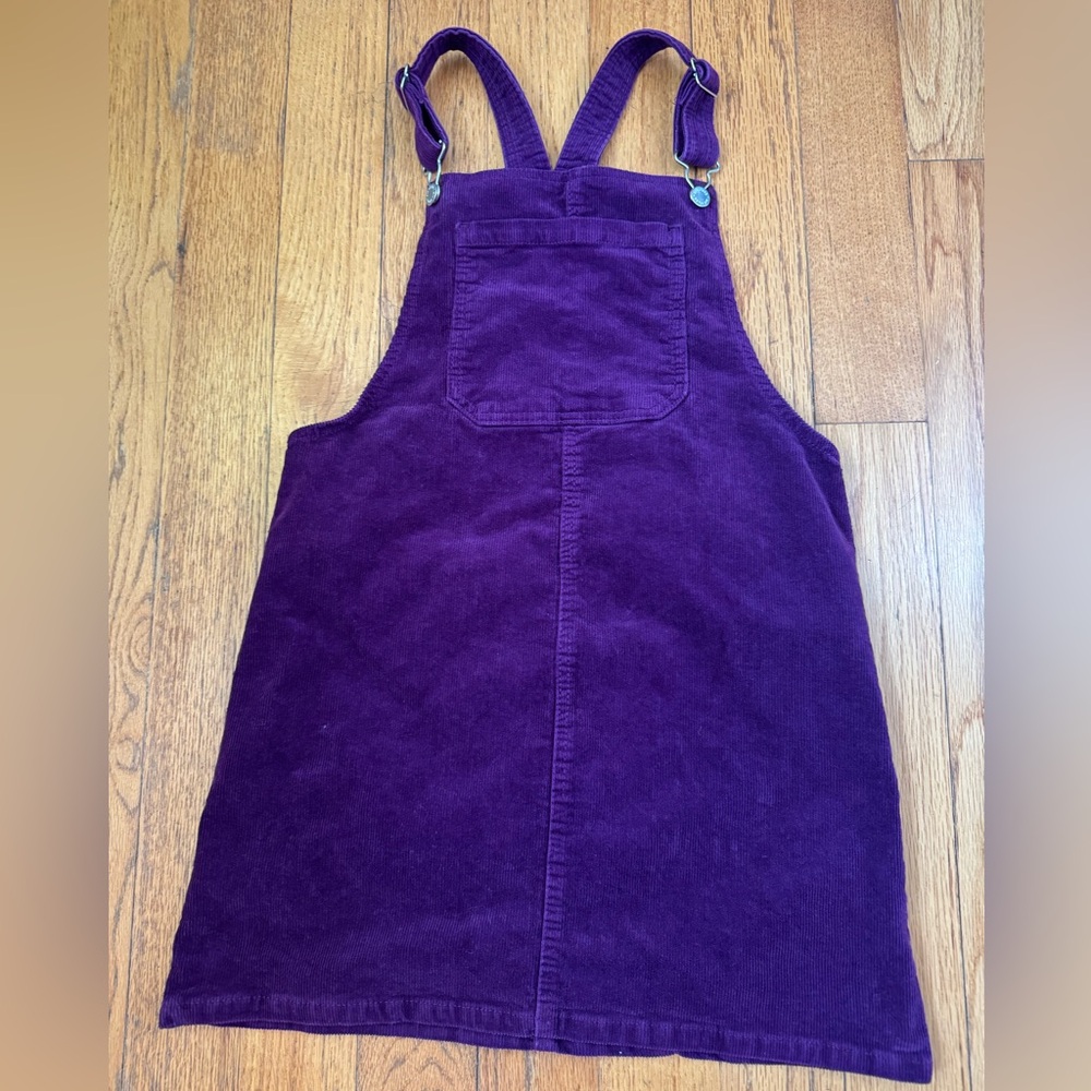 Kids Purple Corduroy Overall Dress, size girls 14/16